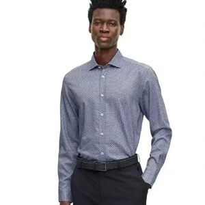 REGULAR-FIT SHIRT IN PRINTED FABRIC